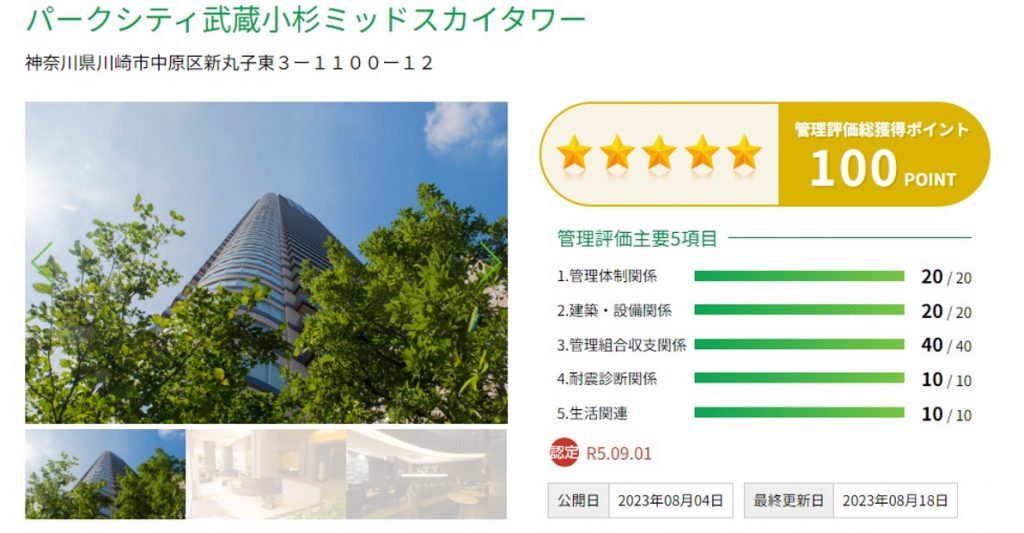 No 571  マンション管理の適正評価及び計画認定の両方で格付け取得！