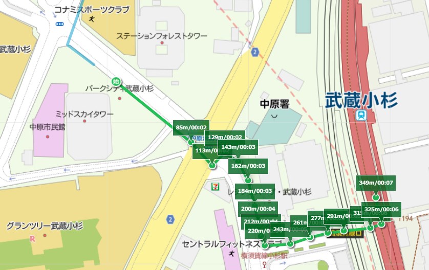 No 583  MSTから横須賀線改札口までのルート比較